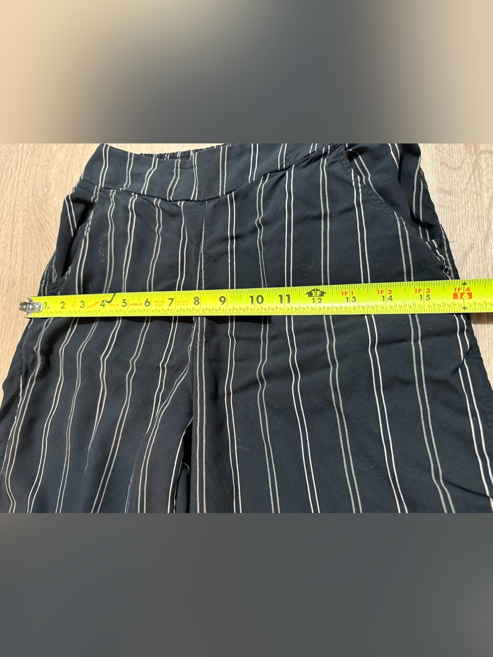 Billabong Black Rayon Pinstripe Pants Small - Picture 10 of 12